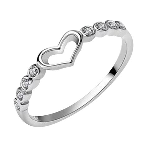 Mzxelprjd Vintage Gold Rings Pure Silver Love Ring Jewelry Female Ring