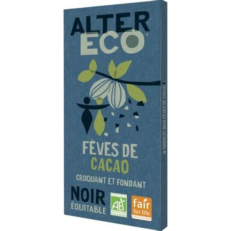 Alter Eco Chocolat bio noir fèves de cacao ALTER ECO