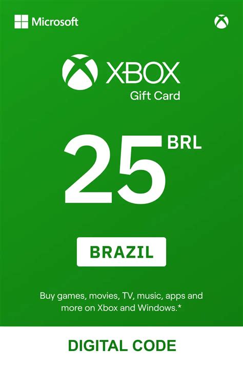 Buy Xbox 25 BRL Gift Card Brazil Digital Key