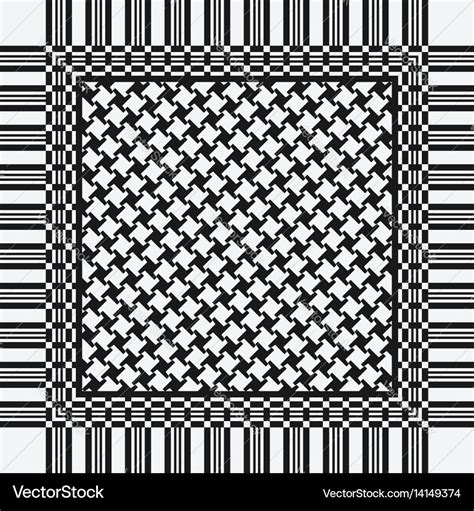 Scarf keffiyeh pattern Royalty Free Vector Image