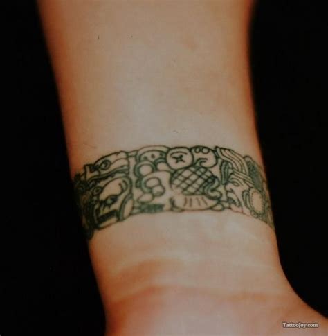 Mayan Glyphs Bracelet Tattoo Tattoo Bracelet Mayan Tattoos Glyph Tattoo