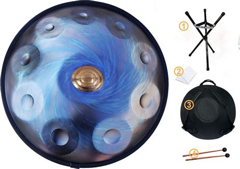 AS TEMAN HANDPAN Handpan Drum Instrument In D Minor 10 Notes 432Hz 22