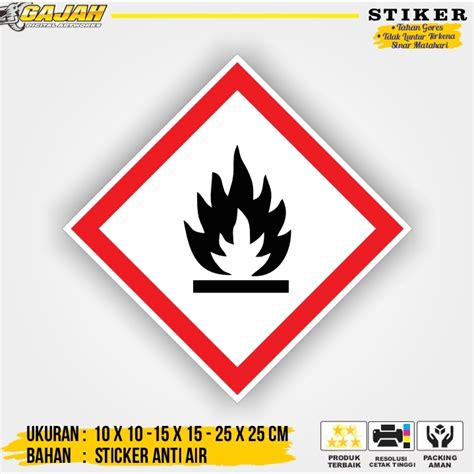 Jual Stiker Label Tanda Simbol Limbah B3 Stiker Bahan Berbahaya Dan Beracun Stiker Hazmat Mudah