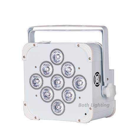 Battery Powered Uplighting 9 18w RGBWA UV 6in1 Wireless DMX Led Battery Par