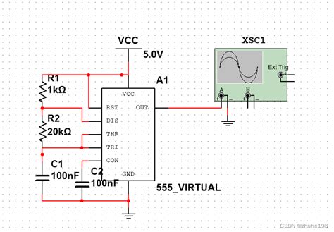 使用ne555制作多谐振荡器555定时器构成的多谐振荡器电路图 Csdn博客