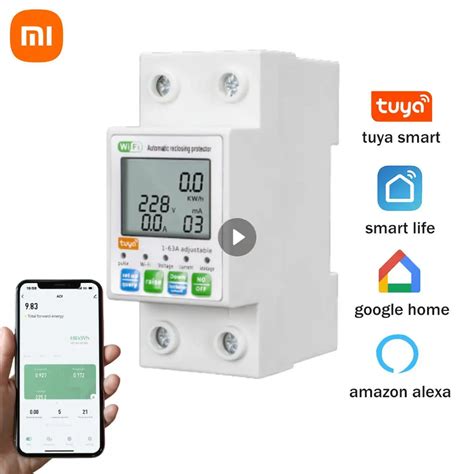 Xiaomi A Din Rail Wifi Smart Energy Meter Timer Power Monitor Kwh