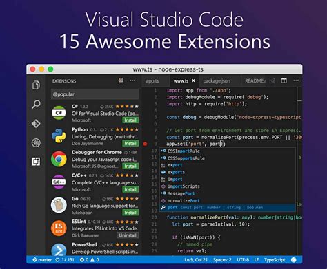 Visual Studio Code Awesome Visual Studio Code Extensions