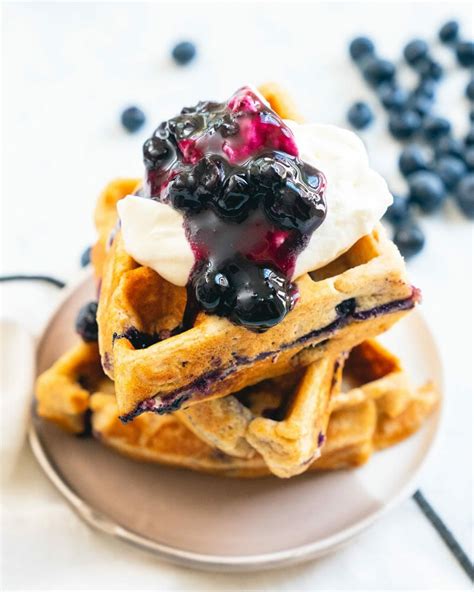 Best Blueberry Waffles A Couple Cooks