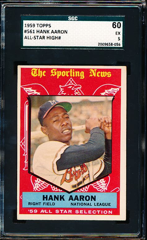 Lot Detail 1959 Topps Baseball 561 Hank Aaron Braves All Star Hi