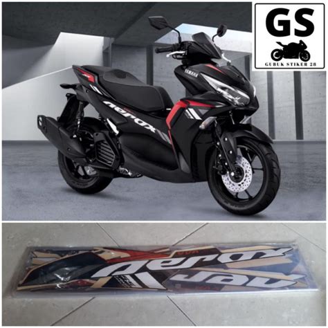 Jual STRIPING STIKER LIS BODY MOTOR YAMAHA AEROX TAHUN 2021 HITAM