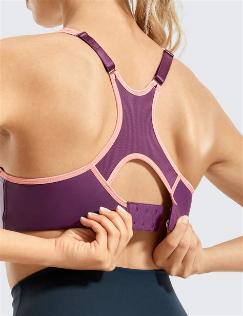 Syrokan Women S Sports Bra Full Support High Impact Racerback Underwire