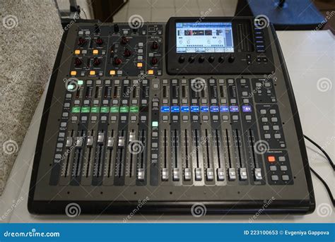 Base Professional Audio Mixing Console Sound Mixing Board Editorial