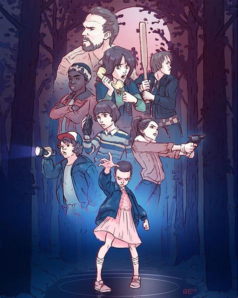 Fan Art De Stranger Things De 21 Artistas Arte De Cosas Más Extrañas Póster De Cosas Más