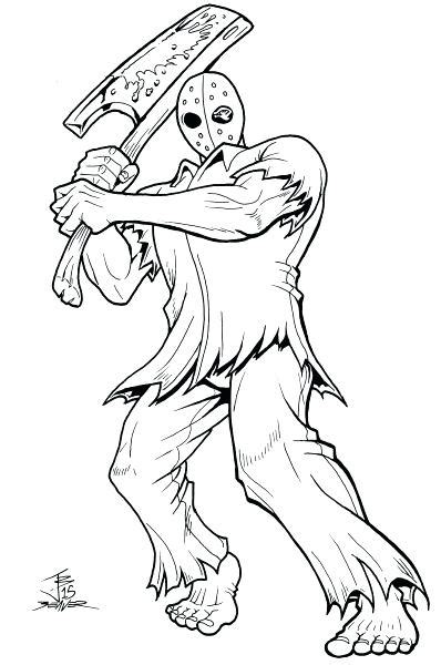 Jason Voorhees Coloring Pages At Free Printable