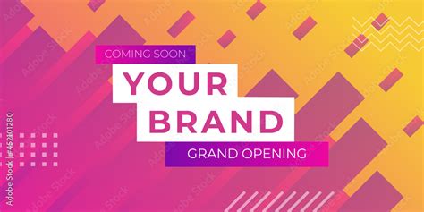 Grand Opening Flyer Banner Template Marketing Business Concept With