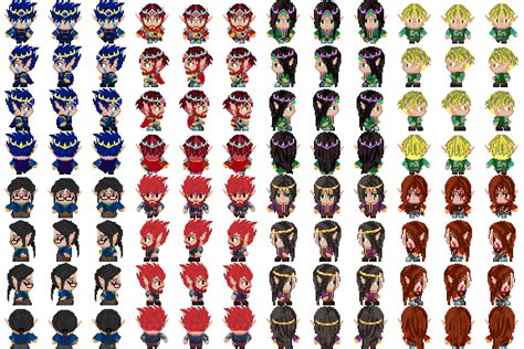 Pixel Art Characters Elf Pack By Clockwork Raven