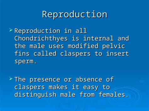 (PPT) Reproduction Reproduction in all Chondrichthyes is internal and ...