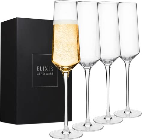 Amazon BACLIFE Crystal Champagne Flutes Set Of 6 Hand Blown