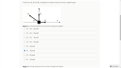 Solved Three Forces F1f2 And F3 Are Applied To An Object