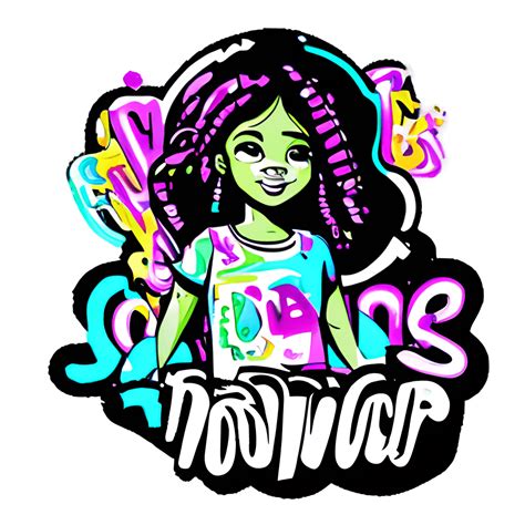 Grafische Graffitikunststickers Kleurplaat Girl Power · Creative Fabrica