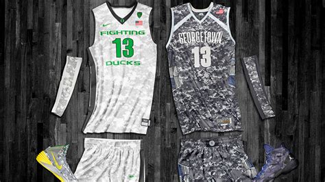 Oregon Ducks, Georgetown Hoyas get special uniforms from Nike for Armed ...