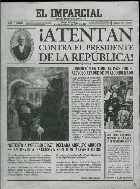 De Septiembre De Primer N Mero Del Diario El Imparcial De