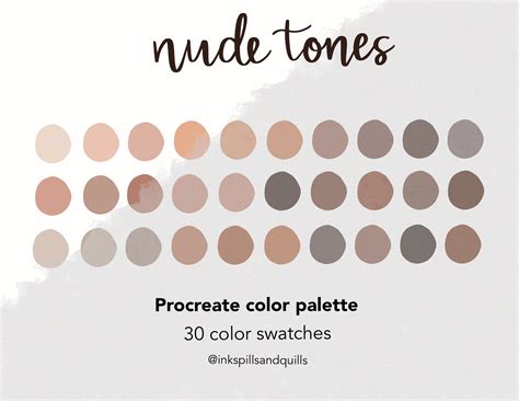 Nude Tones Color Palette For Procreate On IPad INSTANT DIGITAL