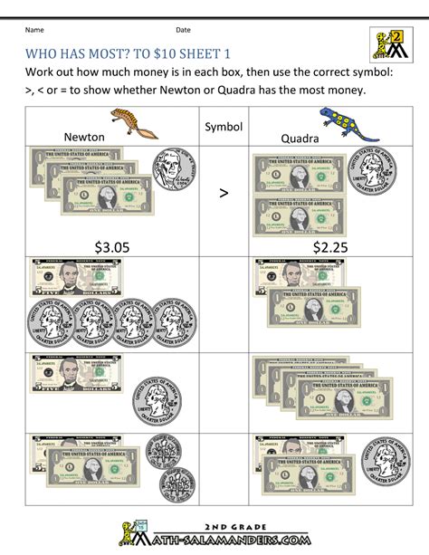 Th Grade Math Printable Worksheet Counting Coins Fourth Grade Th 9216 Hot Sex Picture