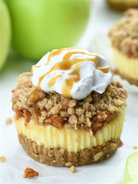 Apple Crisp Mini Cheesecakes OMG Chocolate Desserts