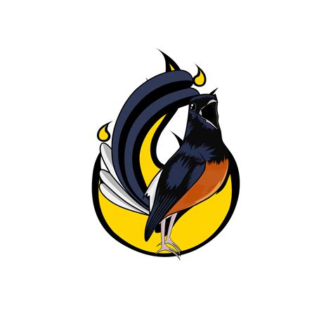 murai batu illustration vector graphics open  beak suitable