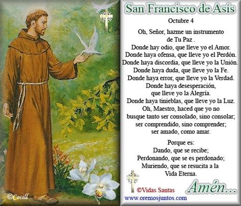 ® Colección De S ® Oraciones A San Francisco De AsÍs 4 De Octubre