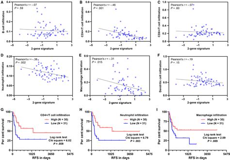 The Association Between The 2gene Signature And Immune Cell