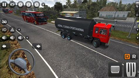 Mobil Truk Oleng Tangki Aspal Curah Pertamina Bussid Mobil Simulator