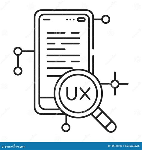 Ux Research Black Line Icon Systematic Investigation Of Users And