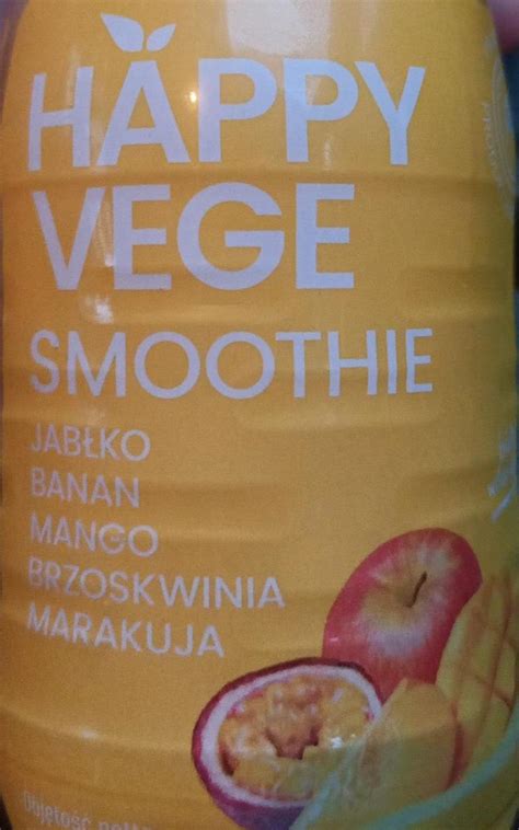 Smoothie Jab Ko Banan Mango Brzoskwinia Marakuja Happy Vege Kalorie