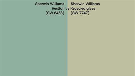 Sherwin Williams Restful Vs Recycled Glass Side By Side Comparison