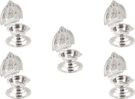 Amazon GoldGiftIdeas Silver Plated Decorative Lakshmi Diya Pooja