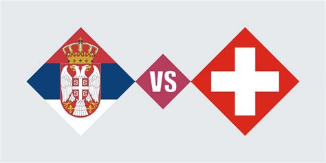 Serbia Vs Switzerland Flag Concept Vector Illustration 10422297