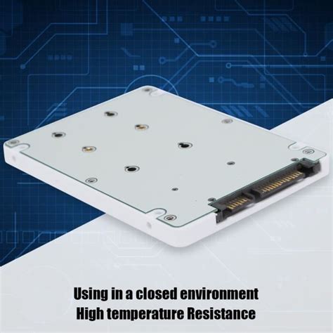 Qiilu Bo Tier Disque Dur Externe Mini Pcie M Ssd Vers Pouces Blanc