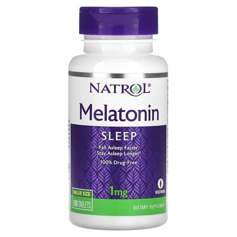Мелатонин 1mg х180 таблетки Natrol