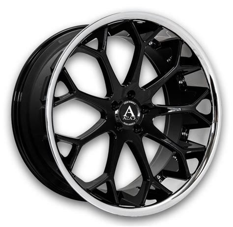 Azad Wheels Az X Gloss Black Stainless Steel Lip X Mm Mm