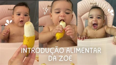 INTRODUÇÃO ALIMENTAR Método BLW Primeiro dia pêra banana Água