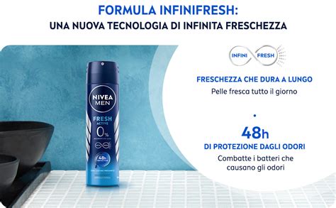 Nivea Men Fresh Active Deodorante Uomo Spray In Confezione Da 6 X 150