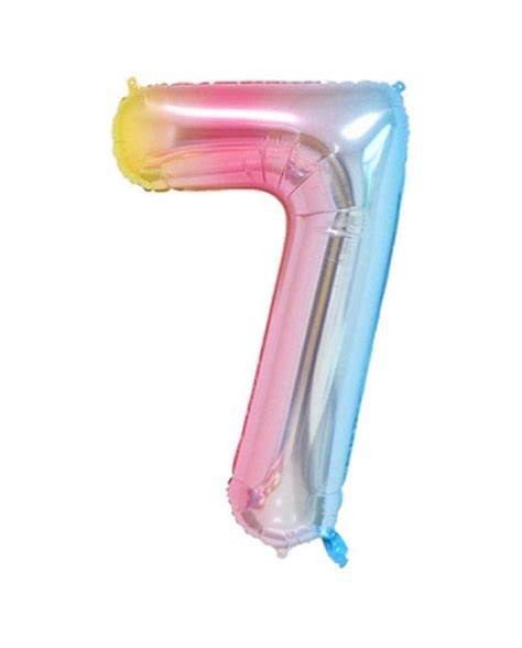 Palloncino Mylar Numero Arcobaleno Cm