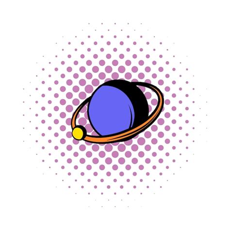 Icono De Saturno En Estilo C Mic Sobre Un Fondo Blanco Vector Premium