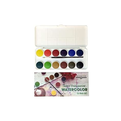 Shoptagr Grumbacher Transparent Watercolor Paint Set Of 12 Pans By