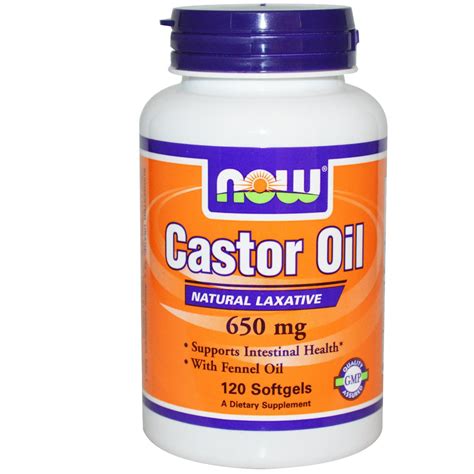 Castor Oil Now Foods 650 Mg 120 Softgels Australia Castor Oil