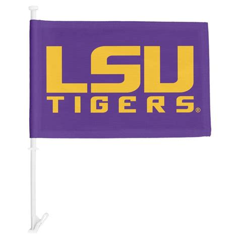 Lsu Logo Car Flag Zazzle Lsu Car Flags Lsu Mascot