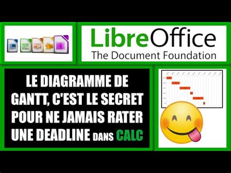 créer un diagramme de Gantt dans LibreOffice 7 pour présenter l