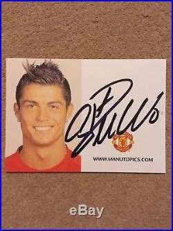 Cristiano Ronaldo Manchester United Signed Club Card Very Rare | Signed ...